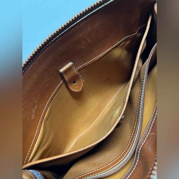 Vintage Dooney & Bourke DB Shell Brown Leather Purse Hand Bag Shoulder Bag - Picture 7 of 10